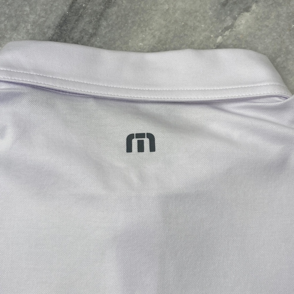 Travis Mathew White Polo with Stripe Accents - Picture 8 of 8